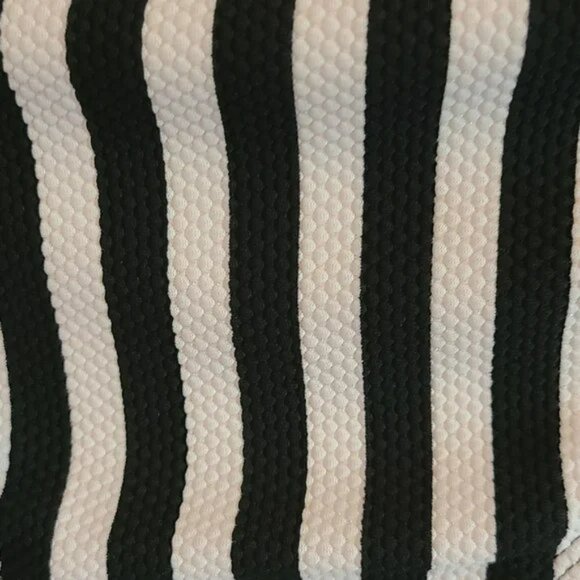 Aqua Couture NWT Black and White Stripe Bikini Bottom size L - Picture 4 of 4